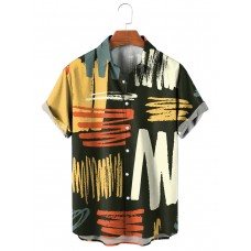 Graffiti Painted Men's Print Shirt 25599846X